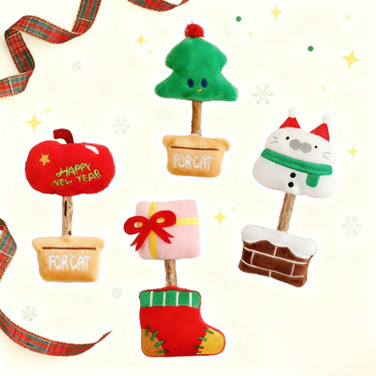 PawLikee Meowry Christmas Silvervine Cattoy