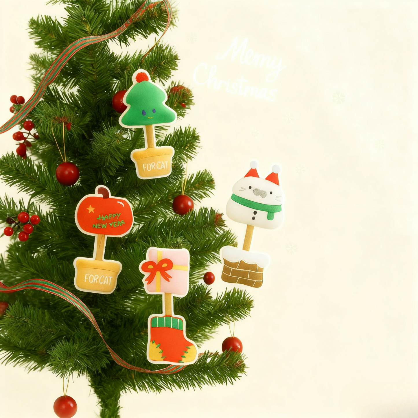 PawLikee Meowry Christmas Silvervine Cattoy